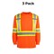 High Visibility Contrast Long Sleeve Safety Shirt Reflective Polyester Workwear for Outdoor Use